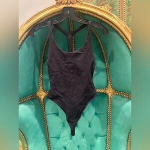 ALO Yoga Black Strappy Bodysuit, Size XS, Worn Once